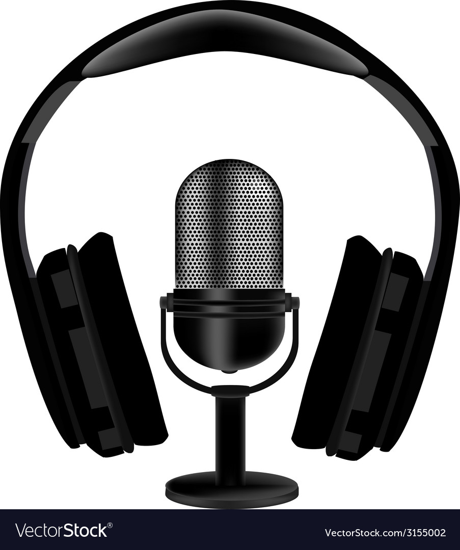 Retro Microphone and Headphones