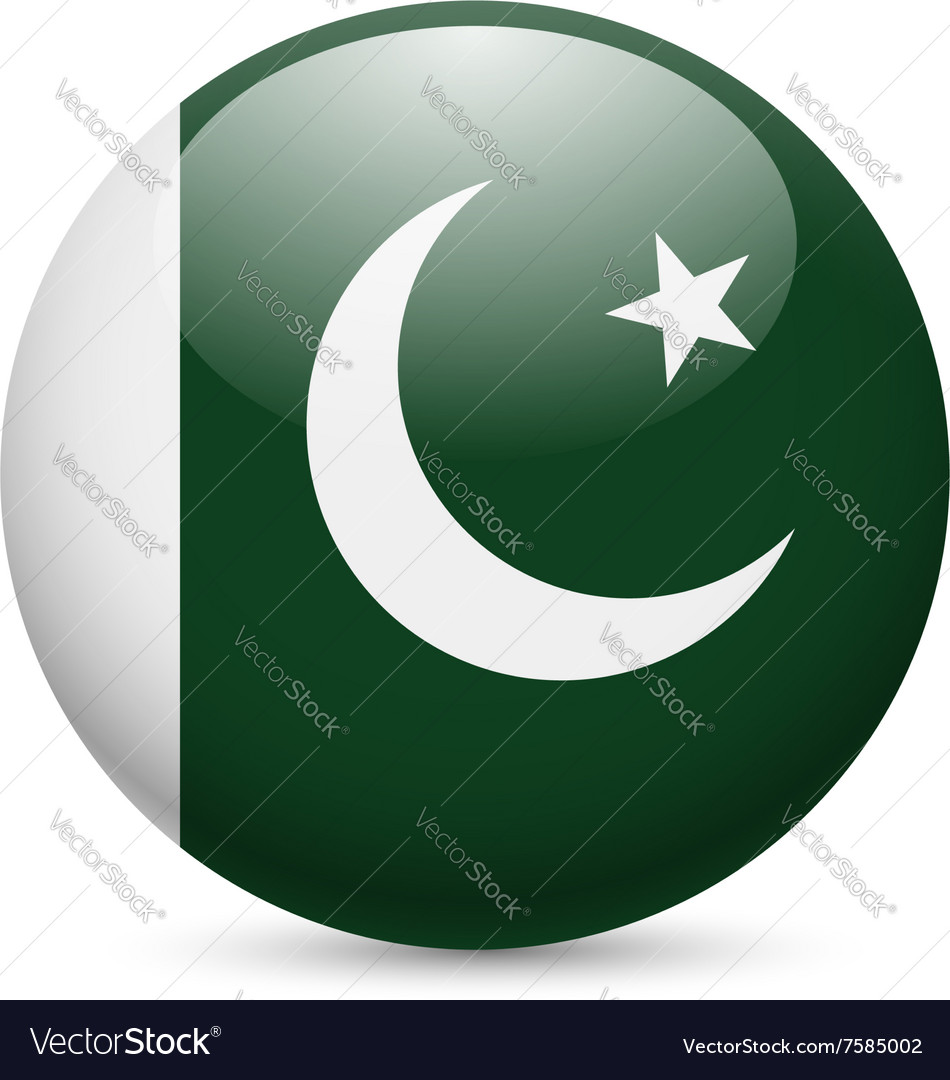 Rund Glossy Icon von Pakistan