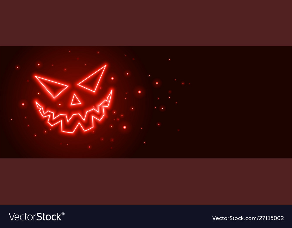 Scary ghost laughing face halloween banner design Vector Image