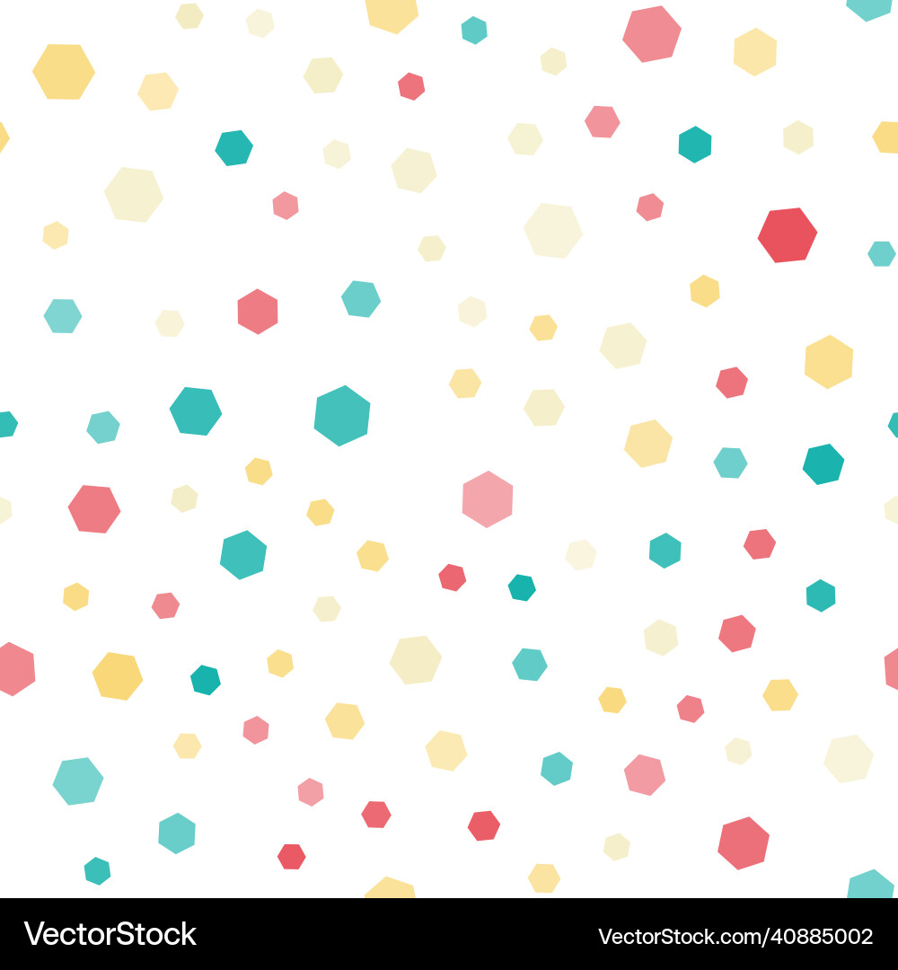 Seamless Pattern With Colorful Hexagons Royalty Free Vector