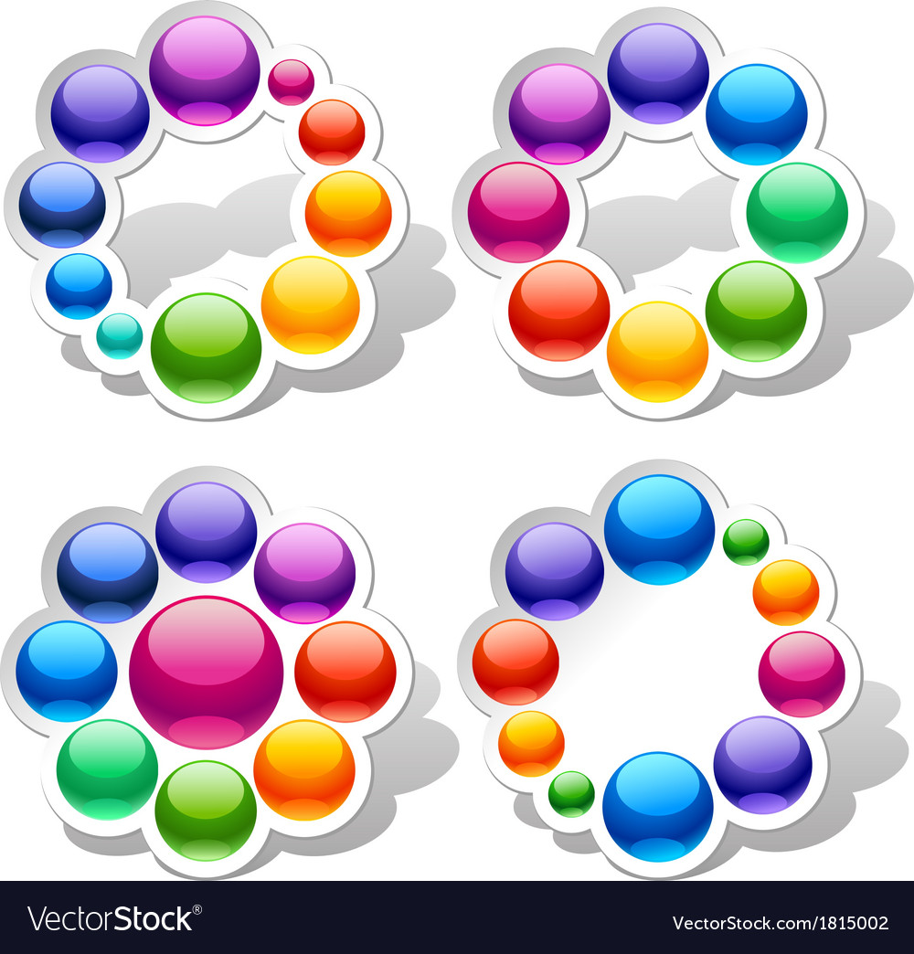 Set of colorful design elements