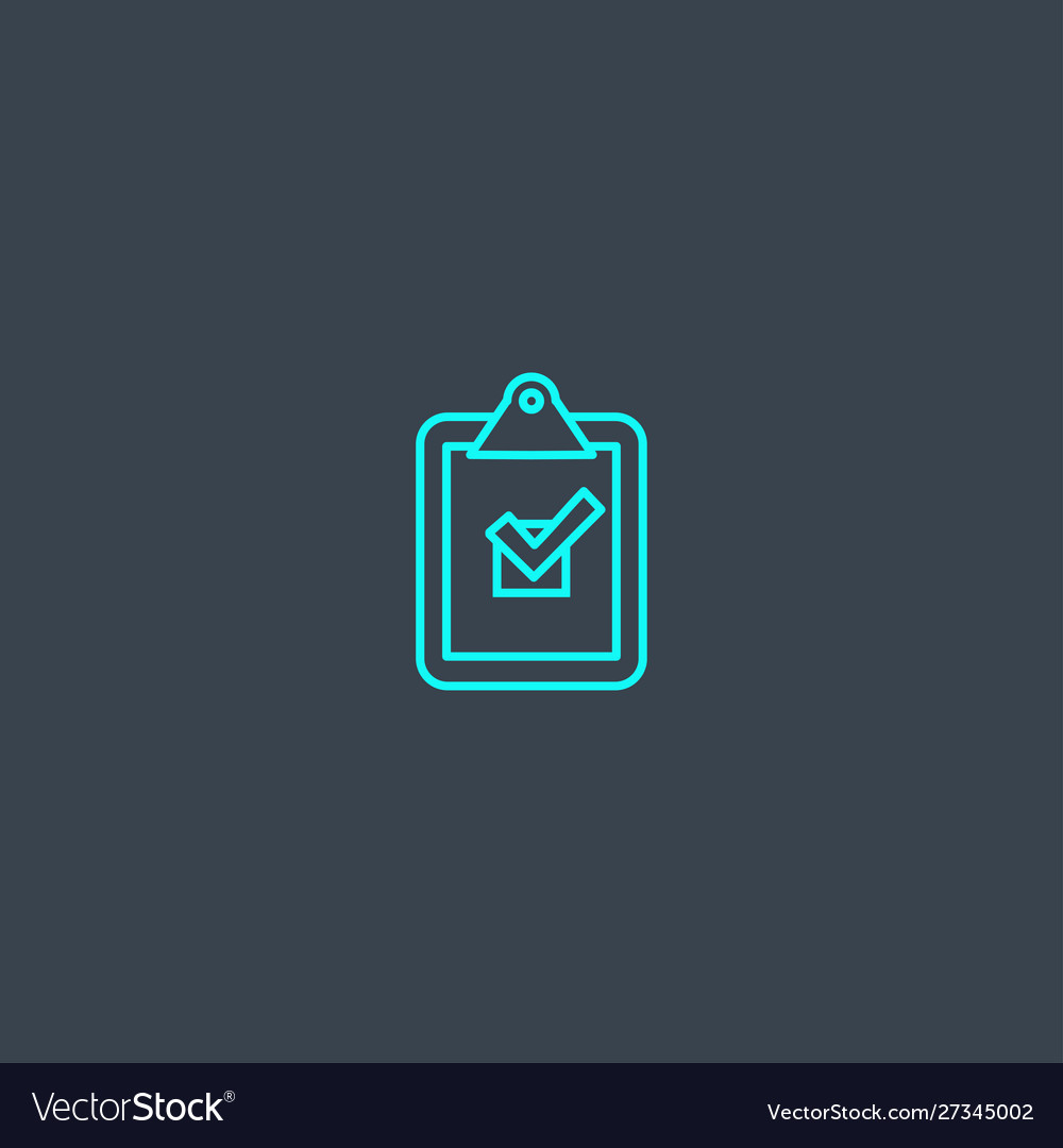 Task concept blue line icon simple thin element