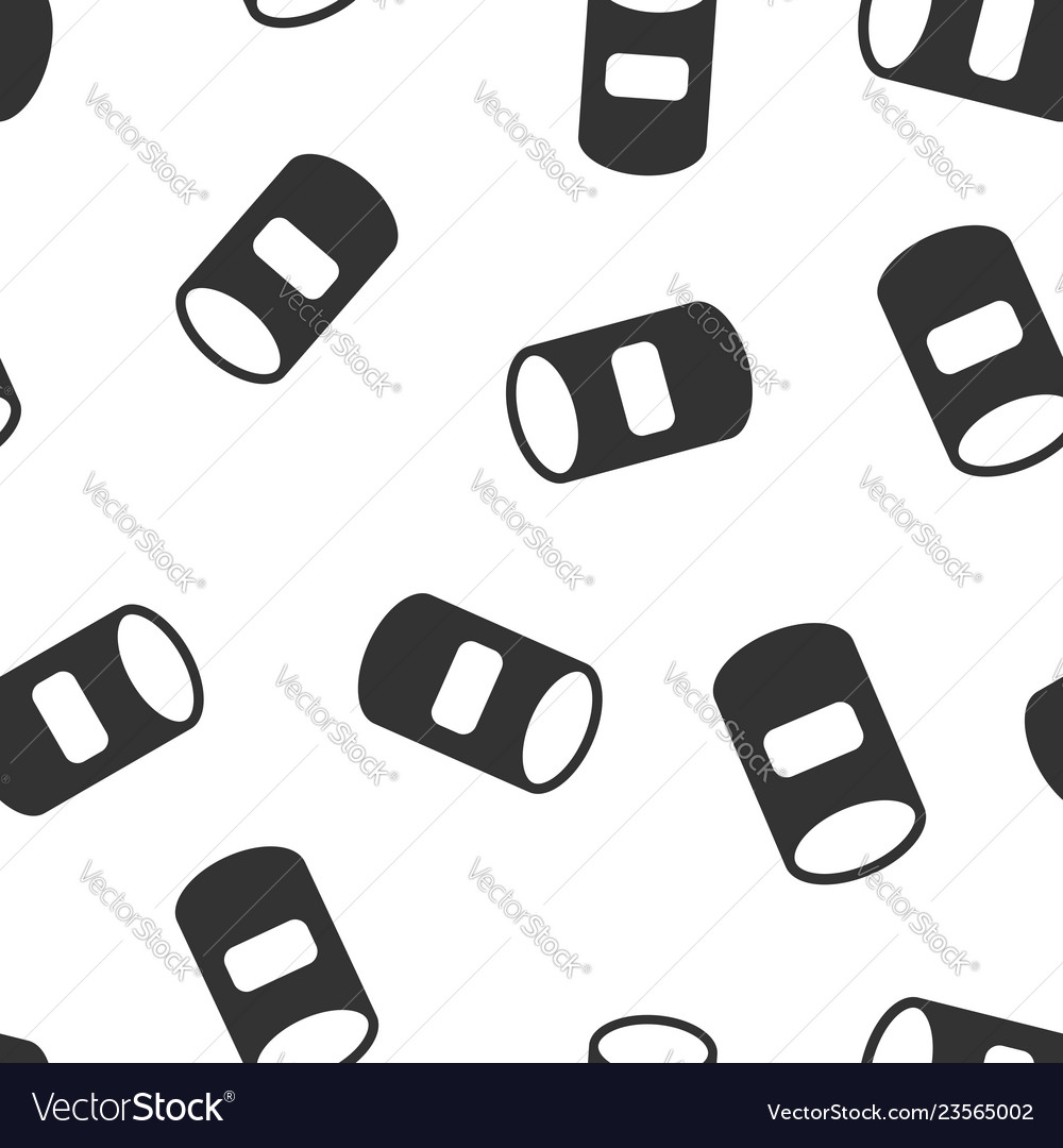Trash bin garbage icon seamless pattern vector image Trash bin garbage icon seamless pattern