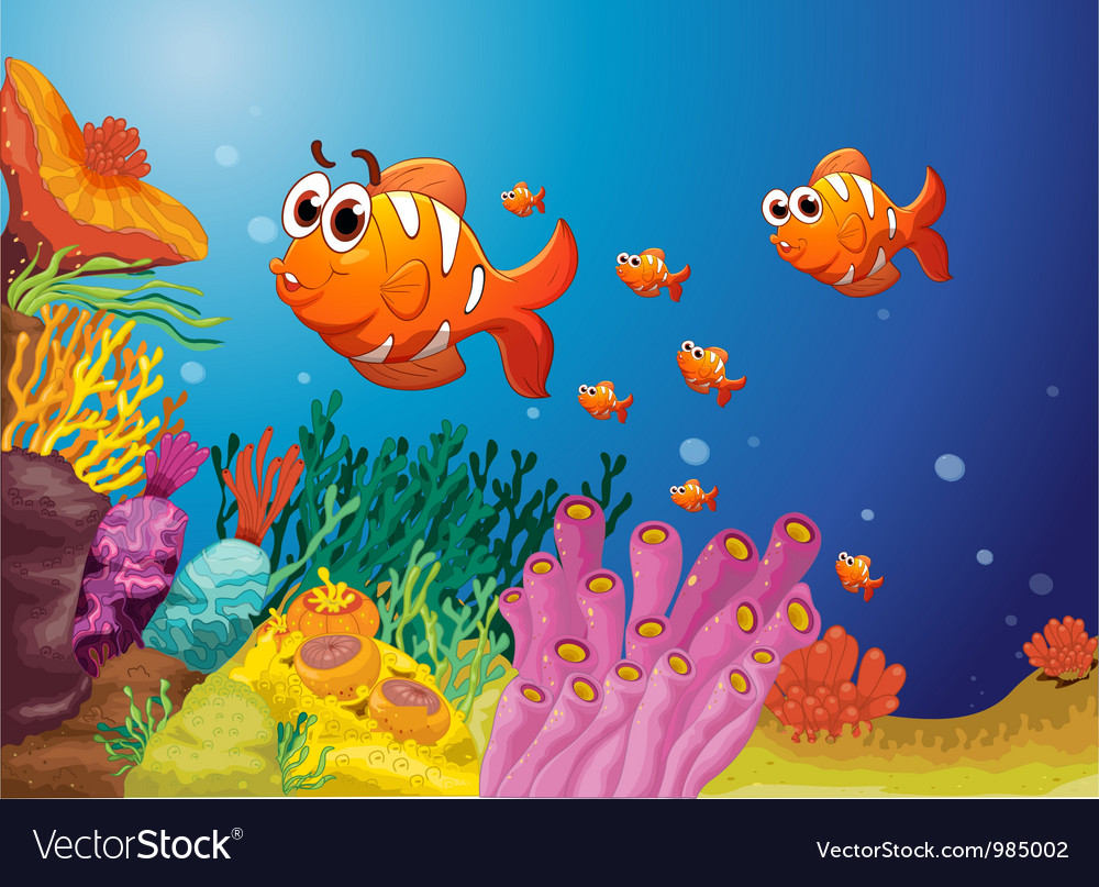 Underwater world Royalty Free Vector Image - VectorStock