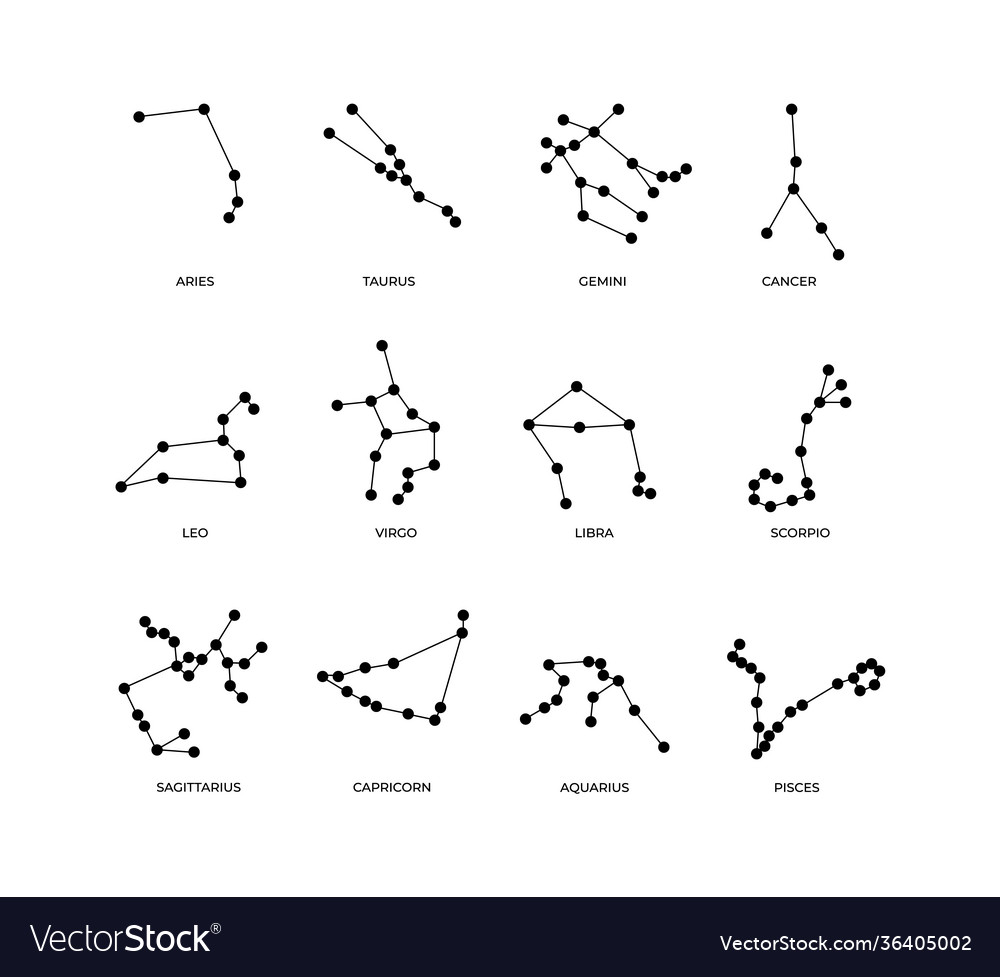 Zodiac signs sketches astrological symbols Vector Image Zodiac signs sketches astrological symbols Vector Image