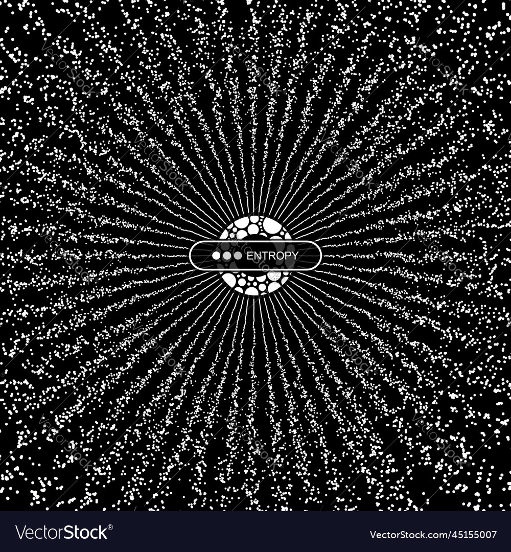 Array with dynamic particles 3d technology style vector image Array with dynamic particles 3d technology style