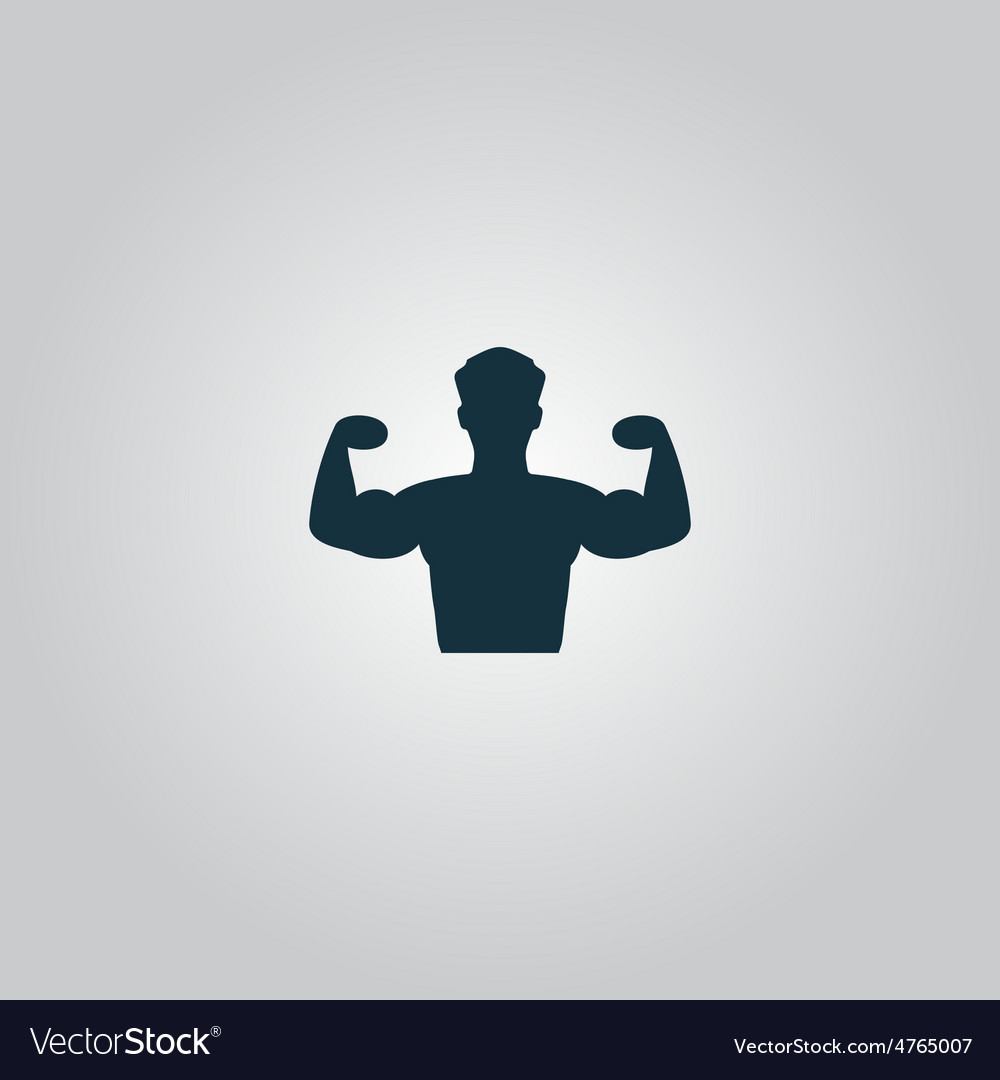 Bodybuilder fitness model icon