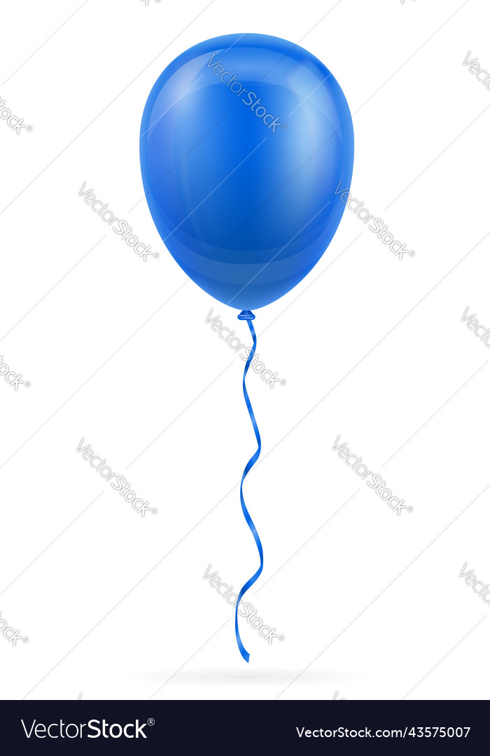 Celebratory blue balloon pumped helium