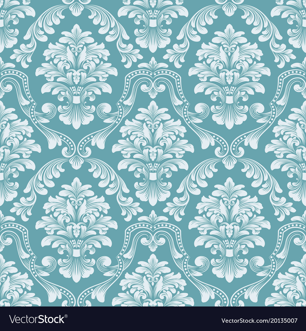 Damask seamless pattern background Royalty Free Vector Image