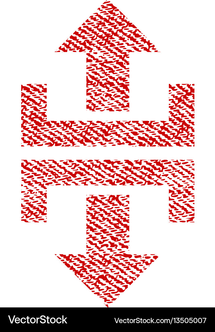Divide vertical direction fabric textured icon Vector Image