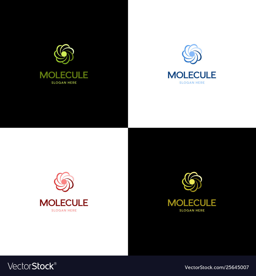 Molecule creative logo design vector image