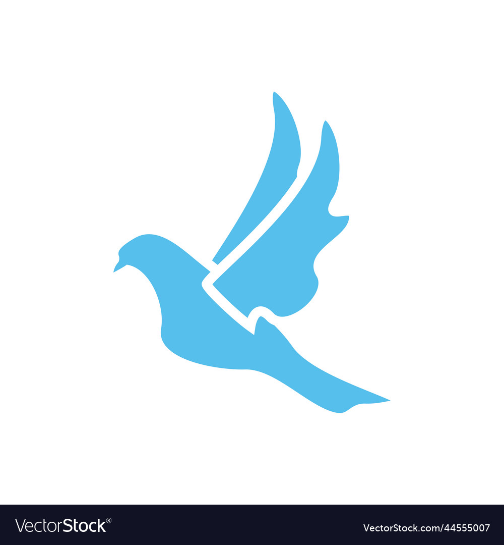 Pigeon icon logo design template isolated Vector Image