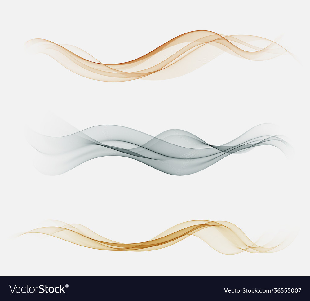 Set blend abstract wave color flow vector image Set blend abstract wave color flow