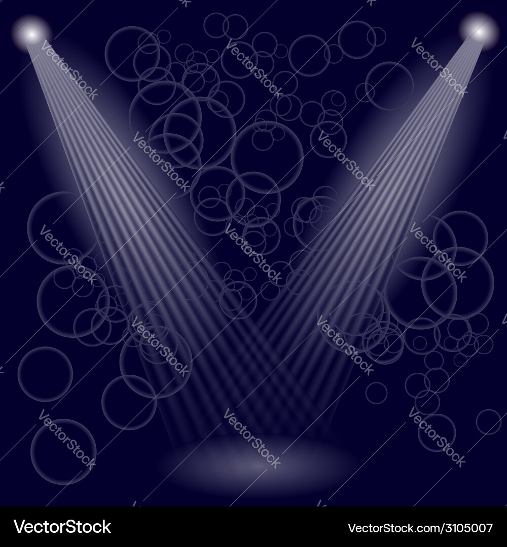 Stage spotlights Royalty Free Vector Image - VectorStock