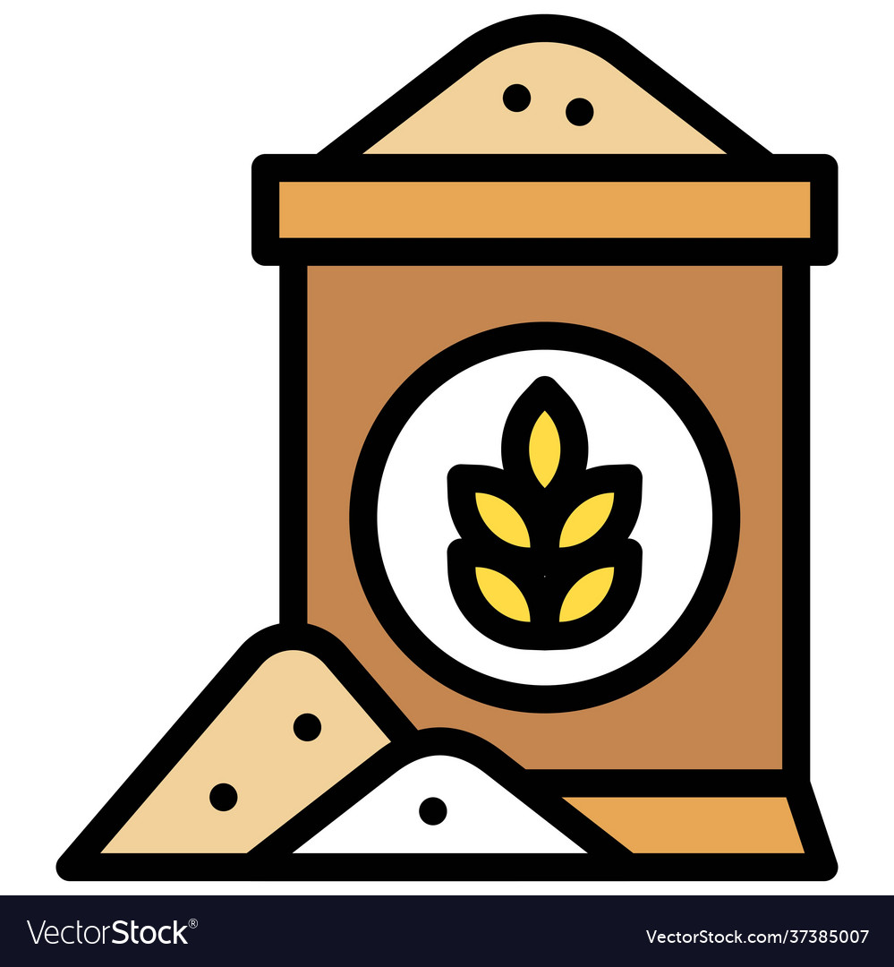 Wheat flour icon bakery and baking related Vector Image