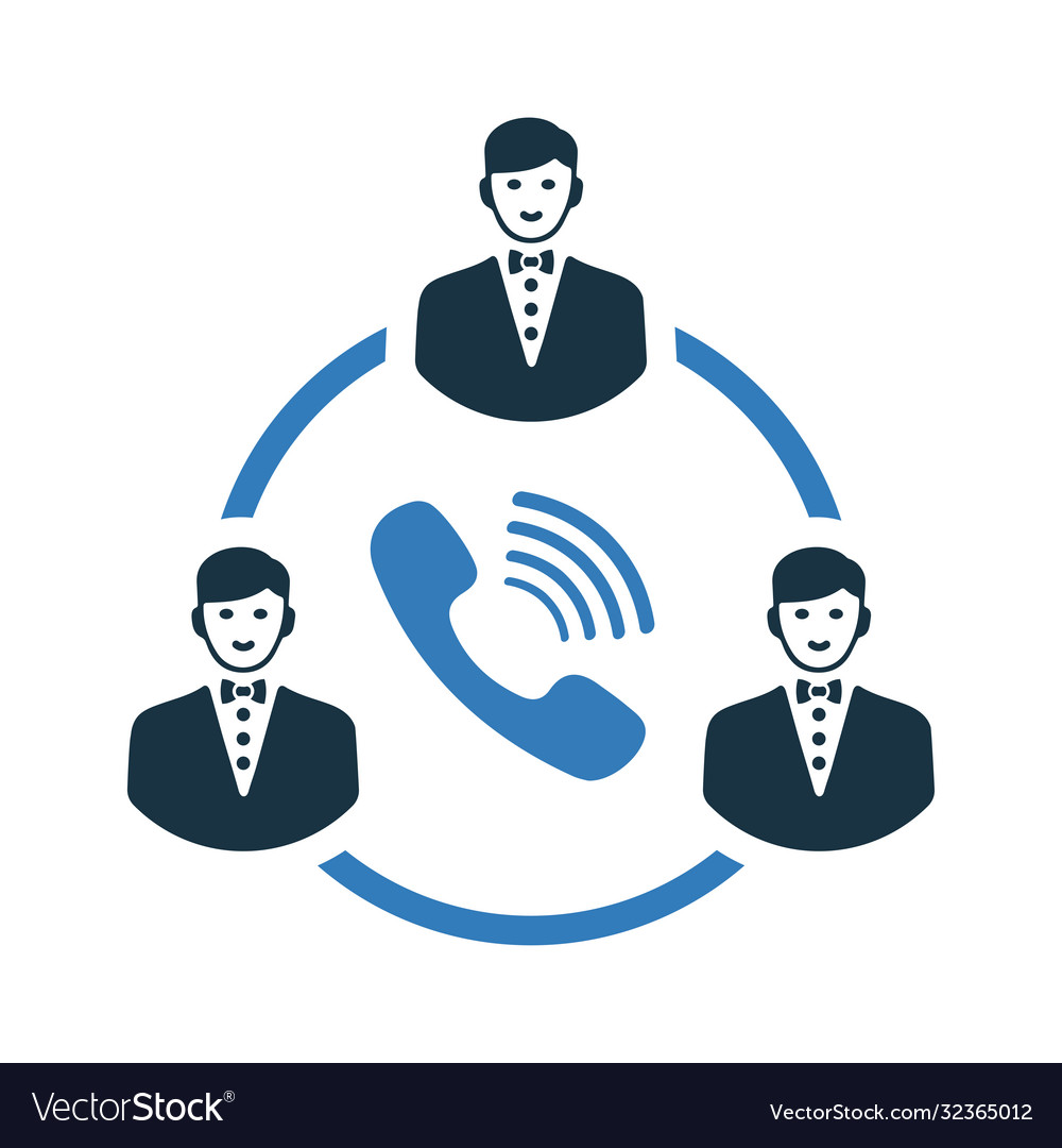 Communication conference call icon