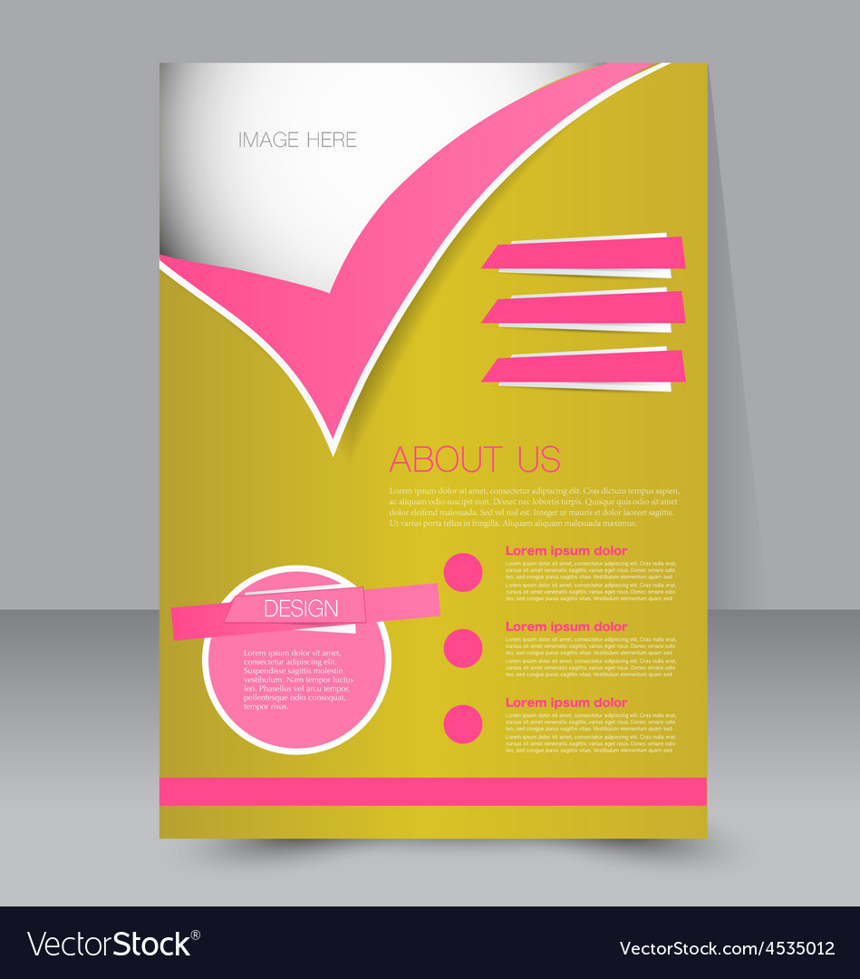 Flyer template business brochure editable a4 Vector Image