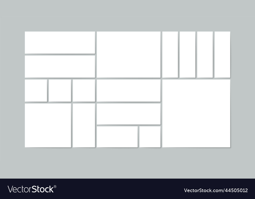 Moodboard template minimalist mosaic photo Vector Image