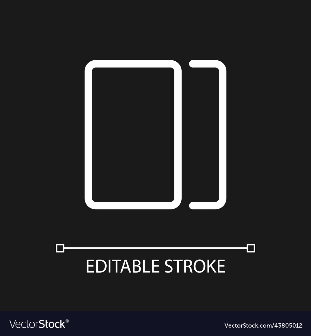 Overlay pixel perfect white linear ui icon vector image Overlay pixel perfect white linear ui icon