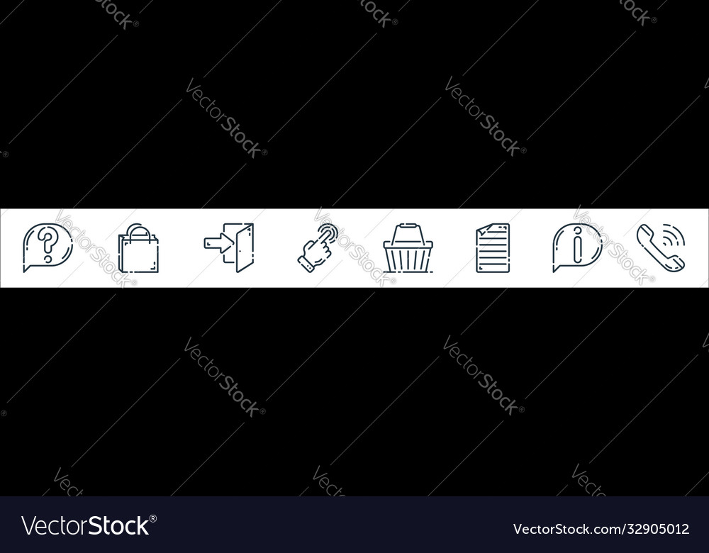 User interface line icons linear set quality vector image User interface line icons linear set quality