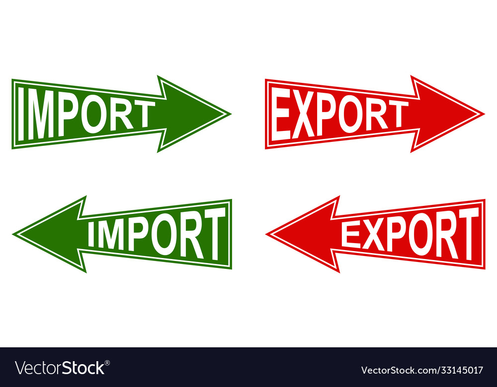 Arrow pointer import export pointers vector image Arrow pointer import export pointers