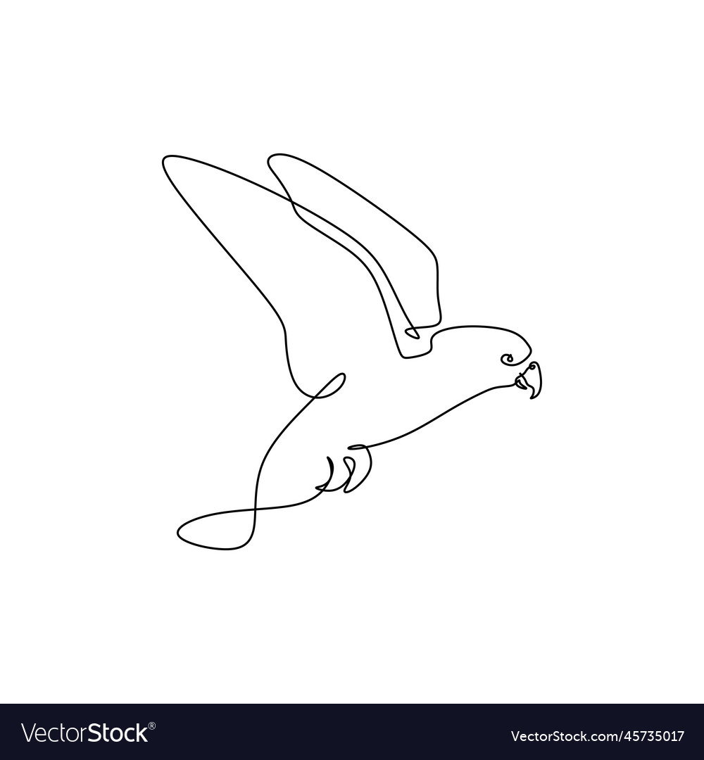 Continuous line bird drawing minimalism trendy