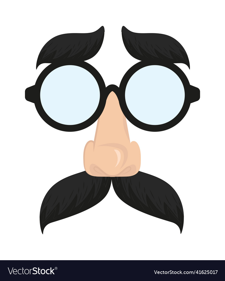 Face mustache and glasses