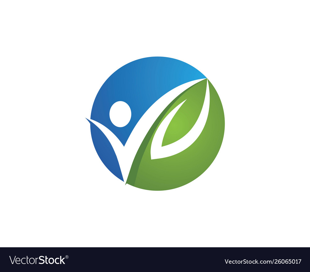 Human character logo sign Royalty Free Vector Image