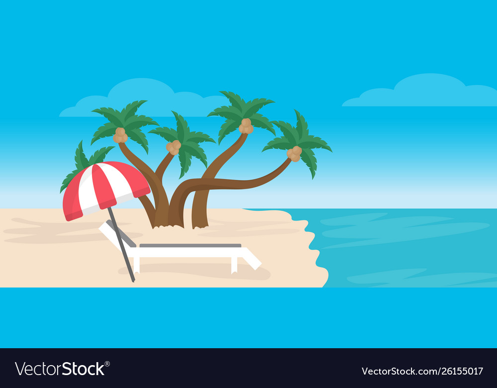 Seashore game background Royalty Free Vector Image