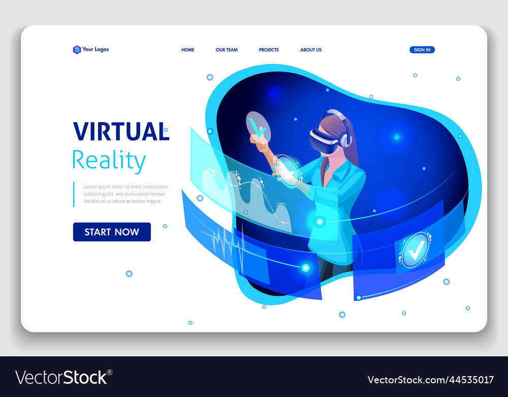 Template website business design isometric