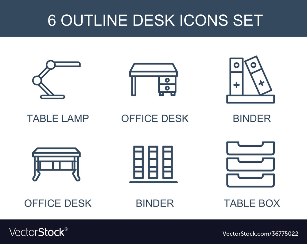 6 desk icons