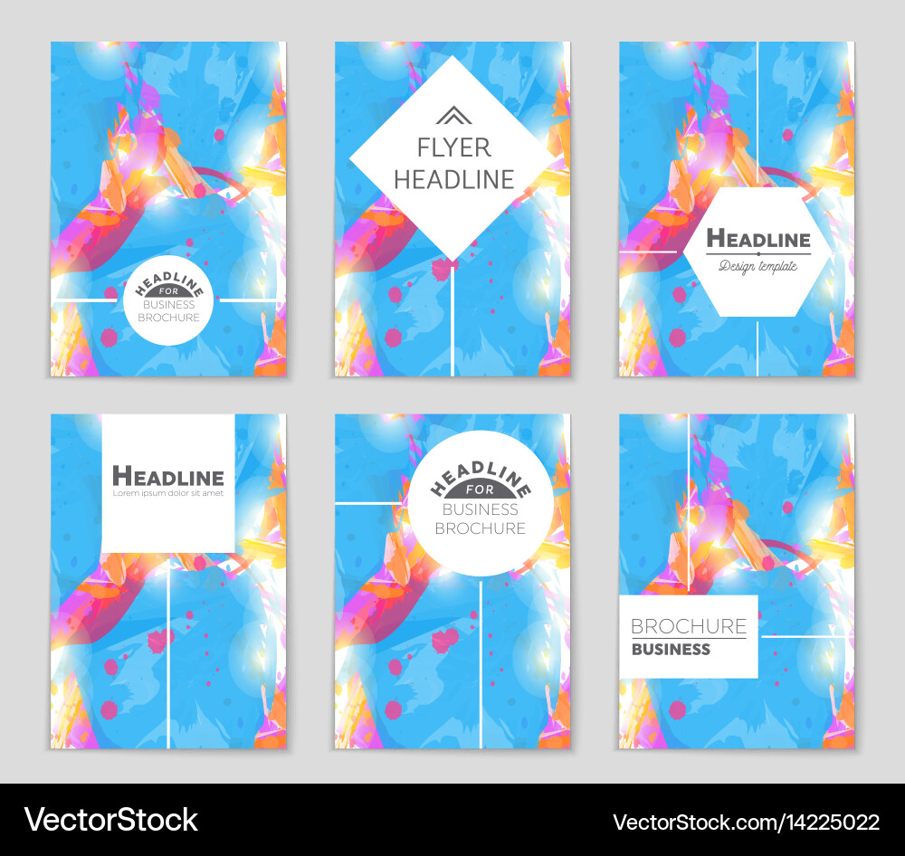 Abstract layout background set for art Royalty Free Vector