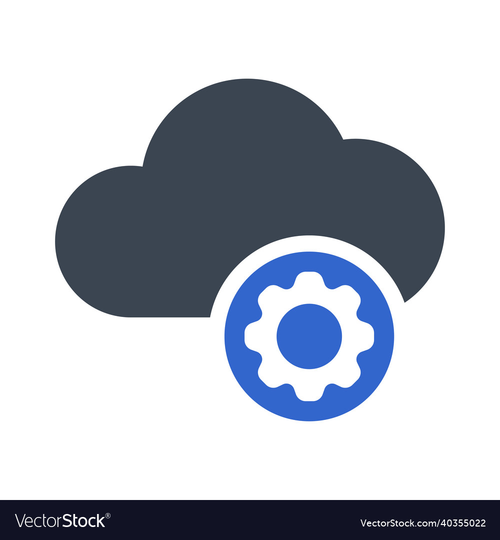 Cloud setting icon Royalty Free Vector Image VectorStock
