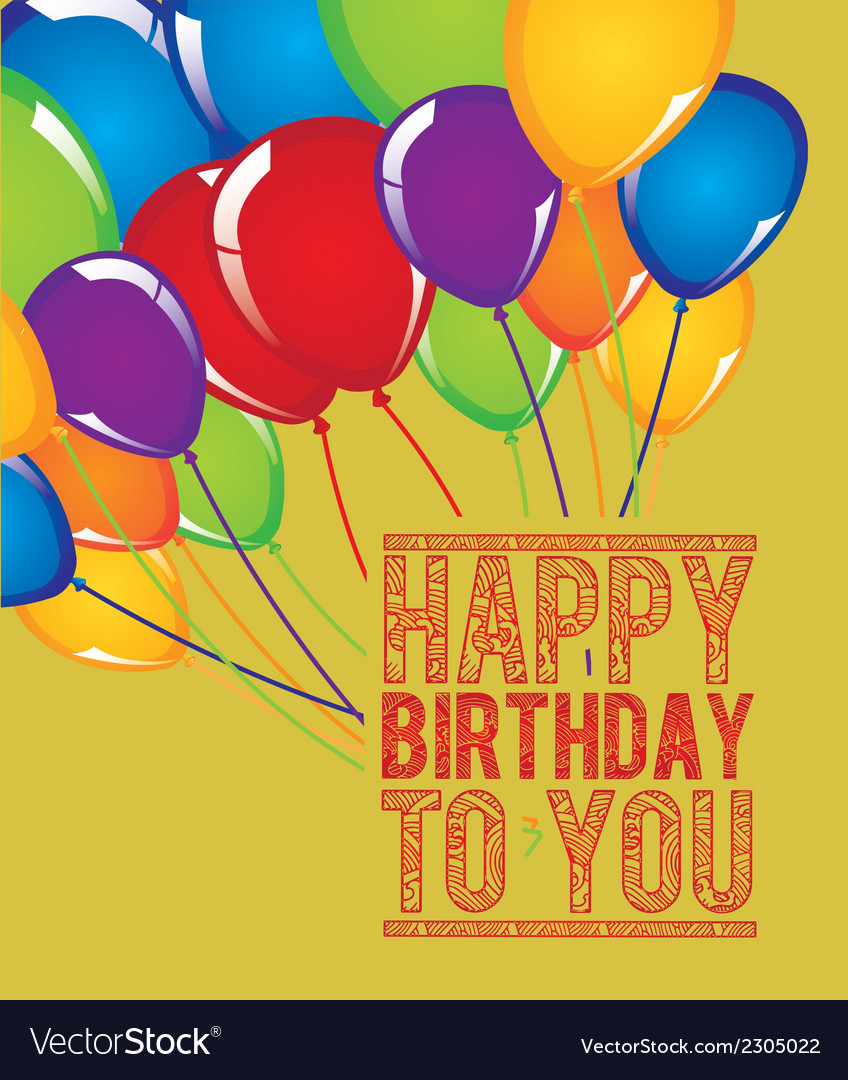 Happy birthday over yellow background Royalty Free Vector