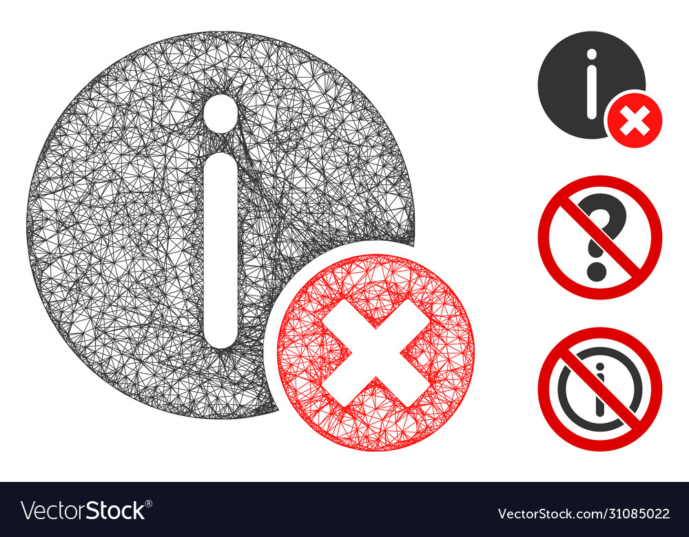 Incorrect info polygonal web mesh vector image Incorrect info polygonal web mesh