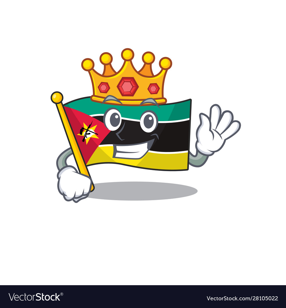 King indonesian flag mozambique on cartoon