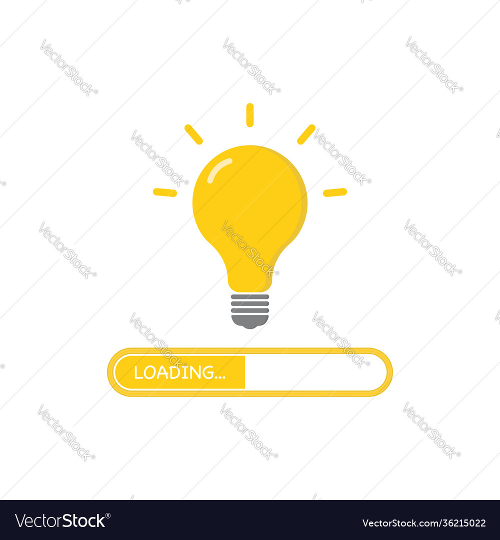 Loading creative idea concept progress Royalty Free Vector