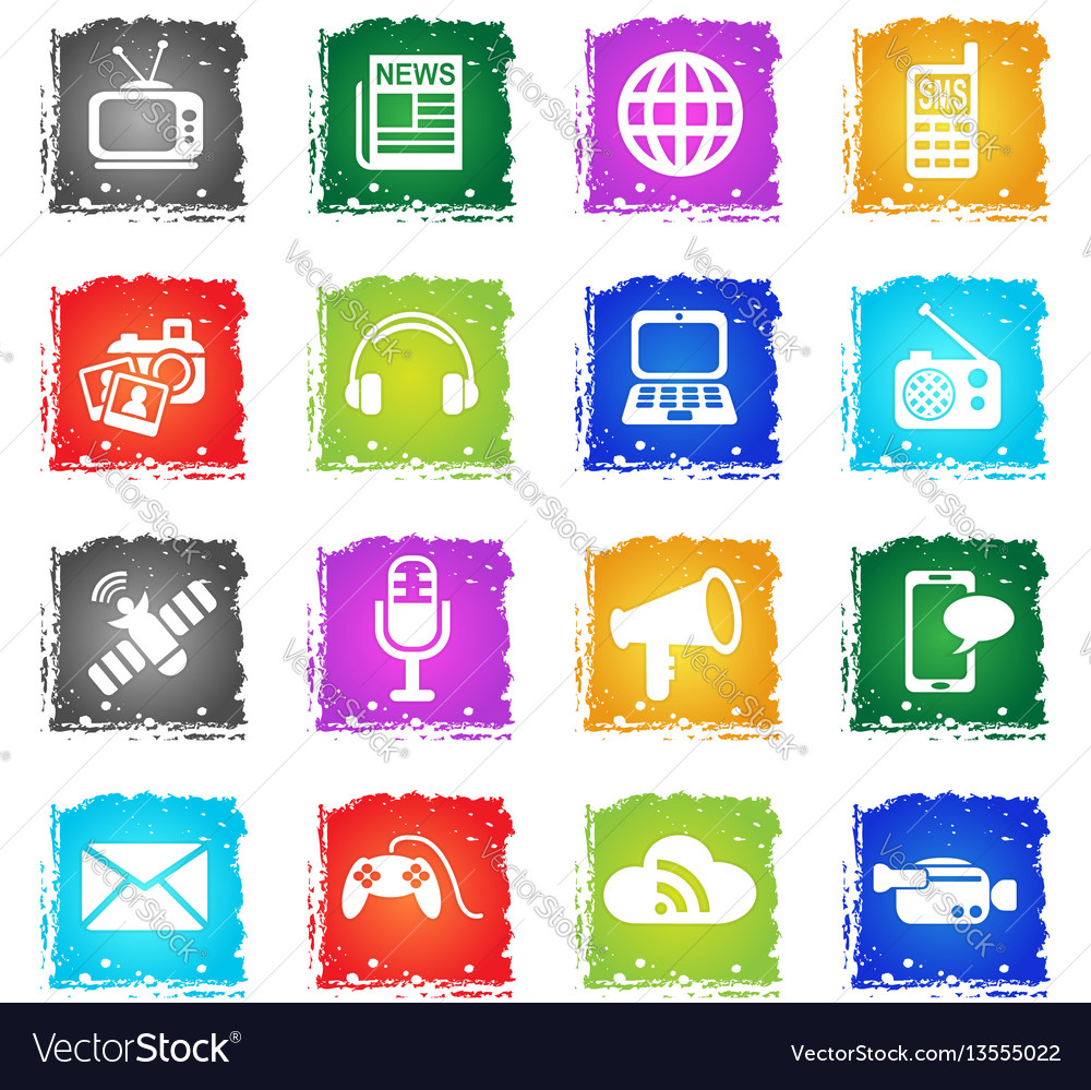 Media icon set