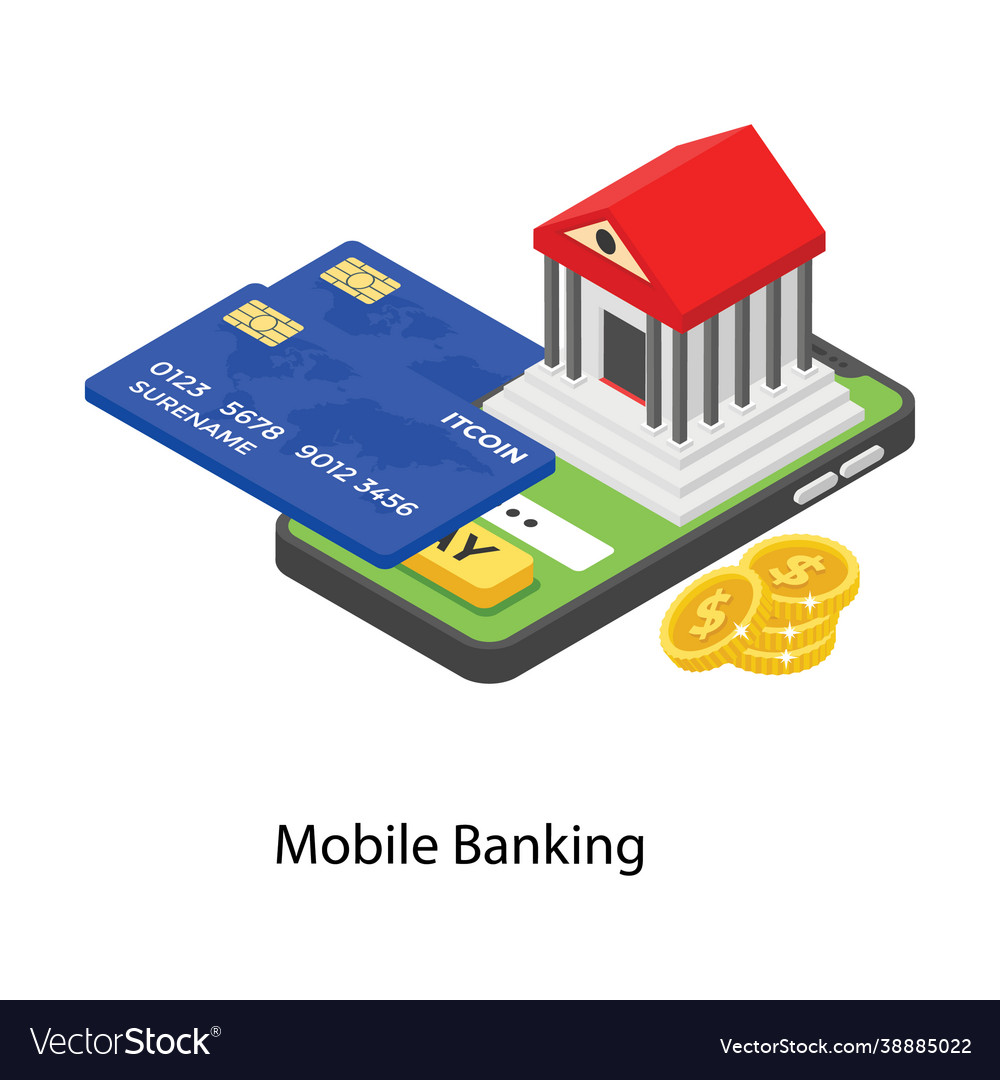 Mobile banking Royalty Free Vector Image - VectorStock