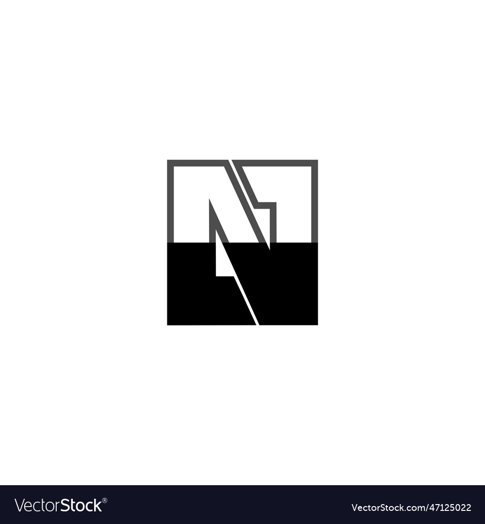 N alphabet letter logo icon design Royalty Free Vector Image