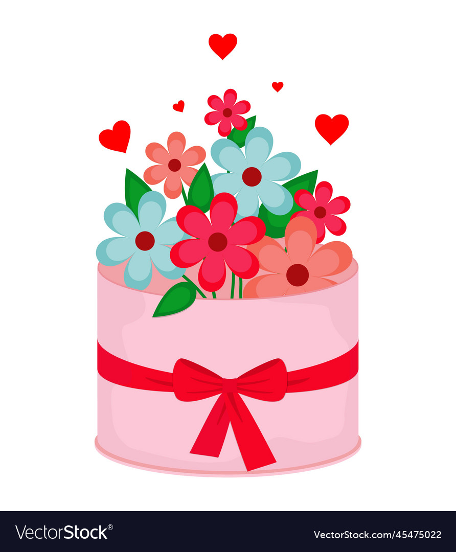 Pink Floral Bouquet in Box