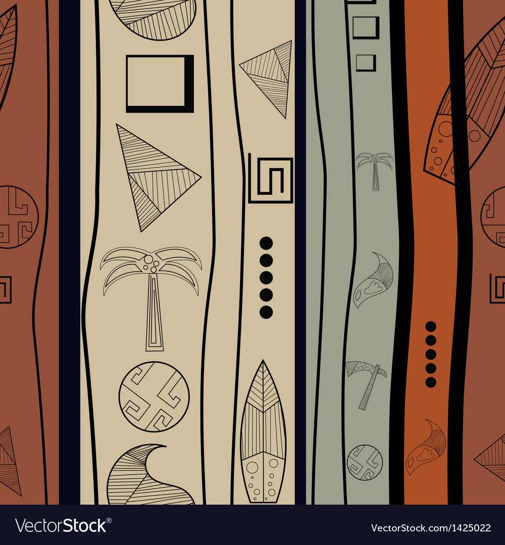 Seamless texture with ancient objects