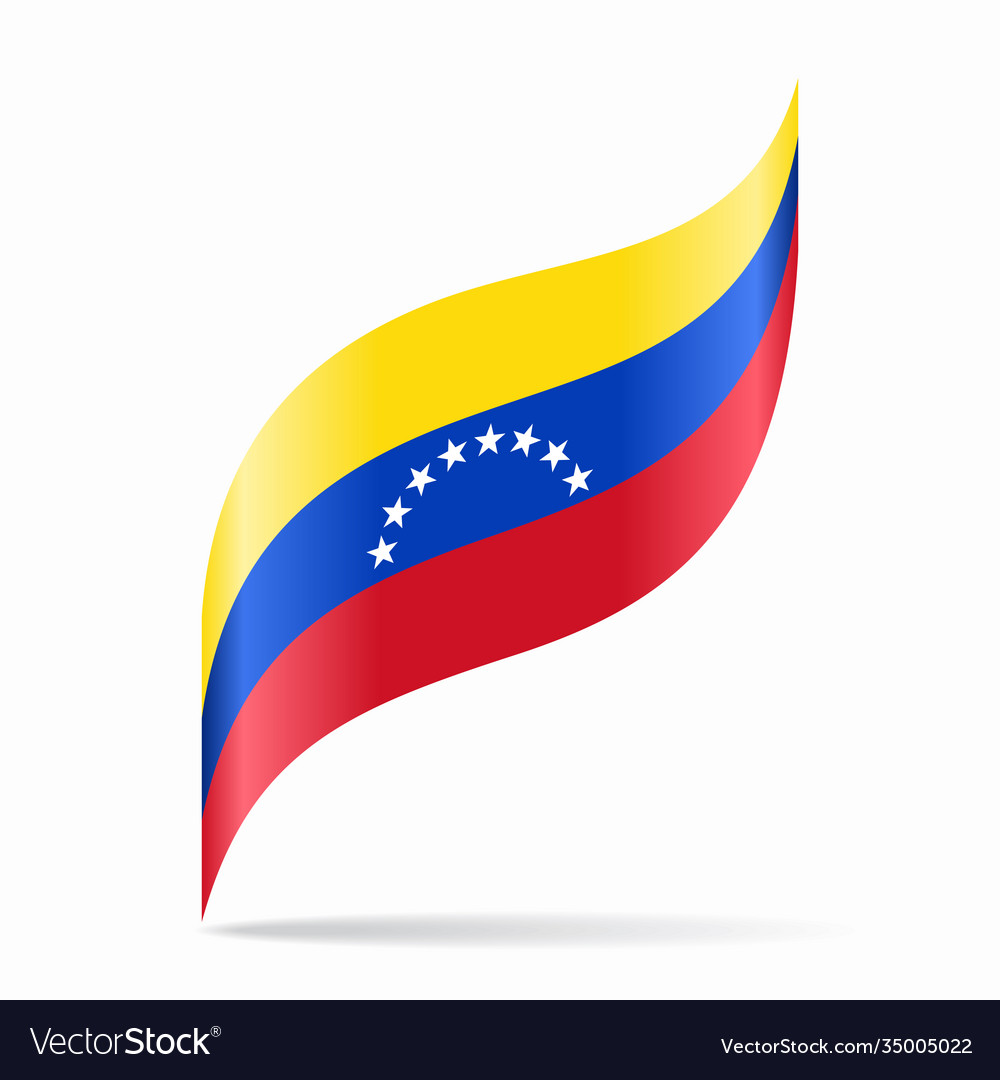 Venezuelan flag wavy abstract background Vector Image