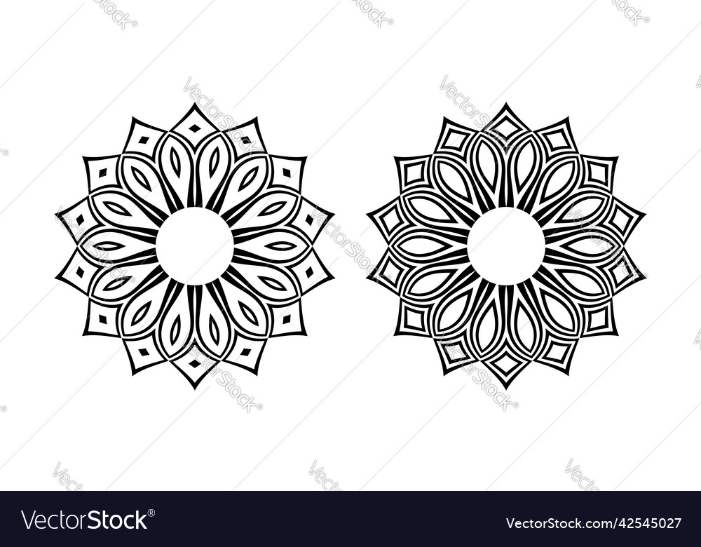 Abstract decorative circle patterns round design vector image Abstract decorative circle patterns round design