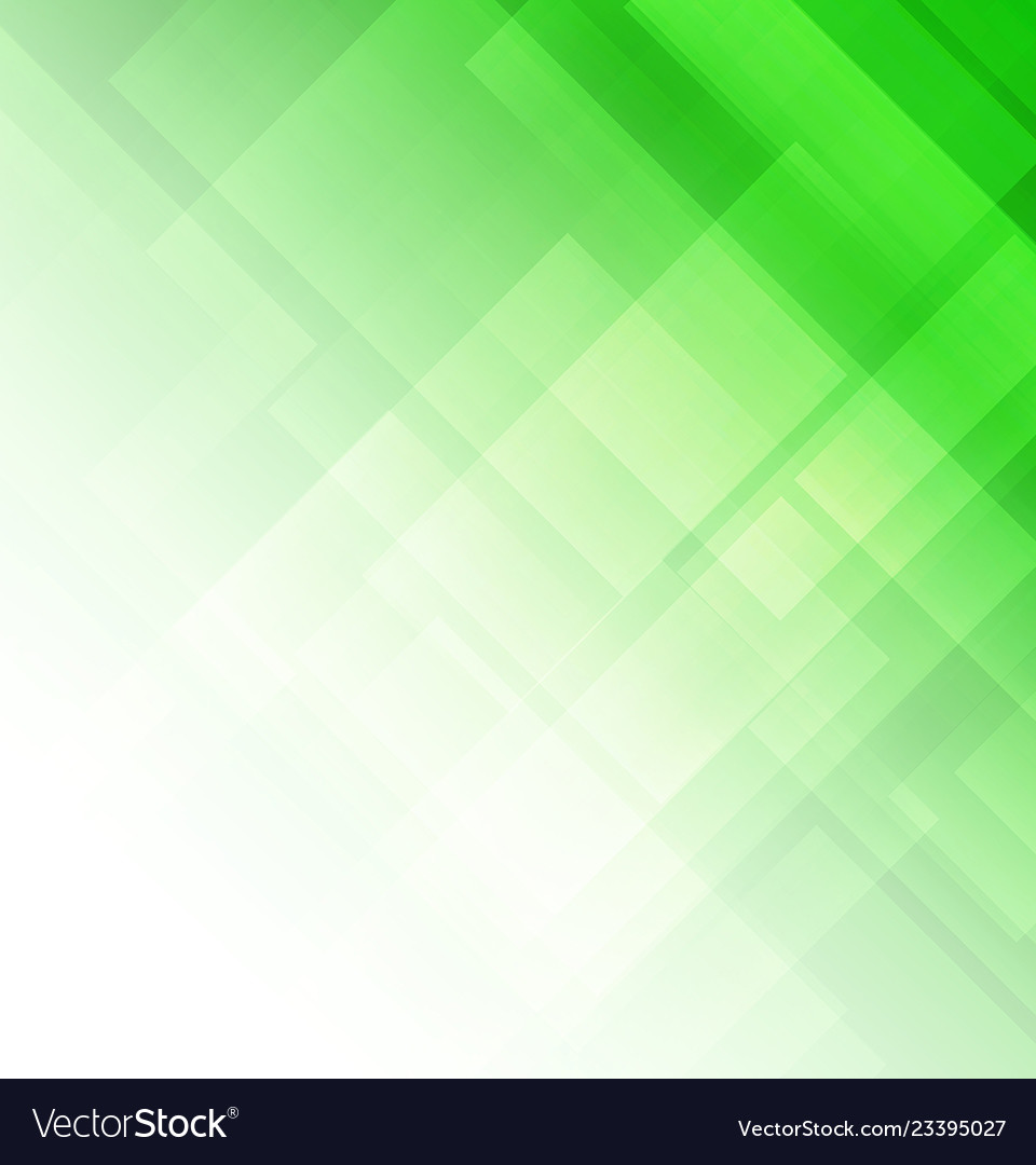 Abstract Green Background With Square Shapes Vector Image