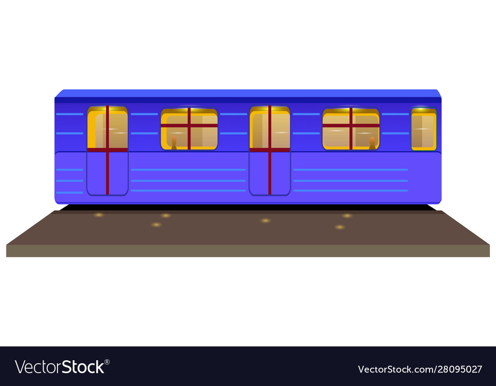 Cut Cartoon U-Bahn isoliert vector image Cut Cartoon U-Bahn isoliert