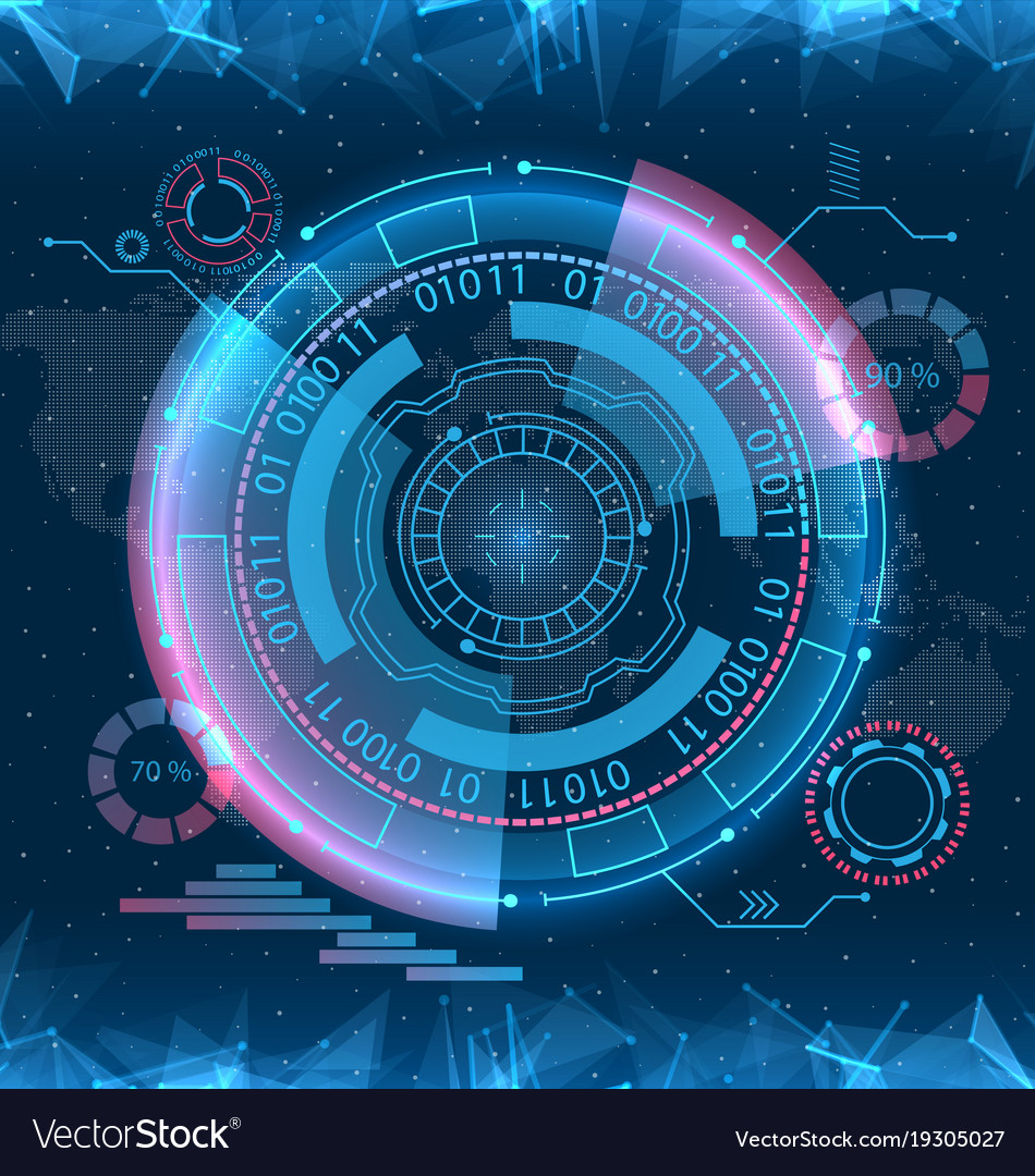 Download Futuristic interface hud design infographic Vector Image