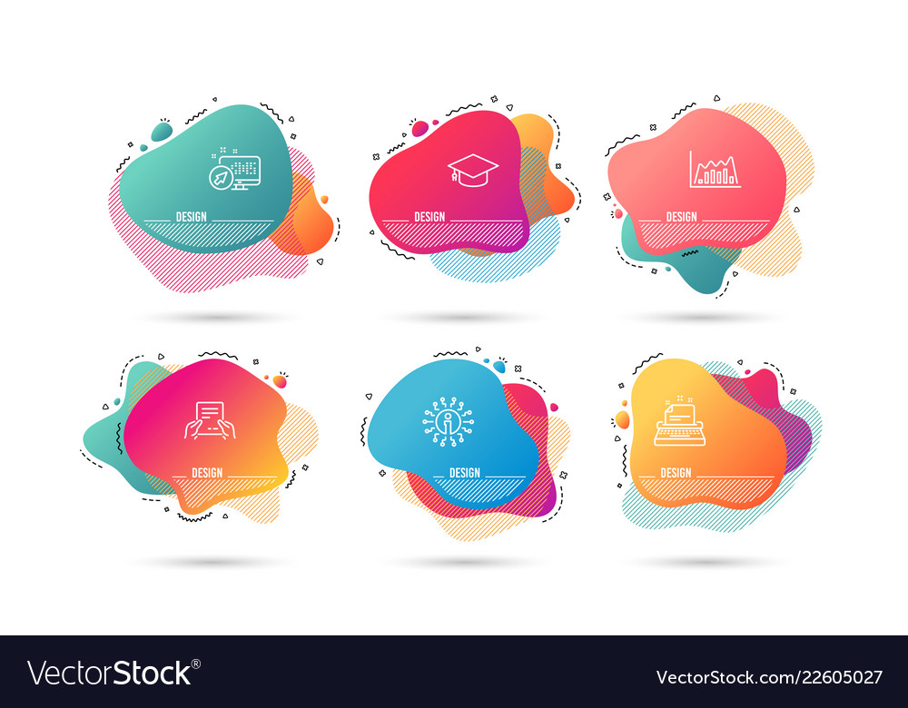 Infographic graph receive file and graduation cap vector image Infographic graph receive file and graduation cap