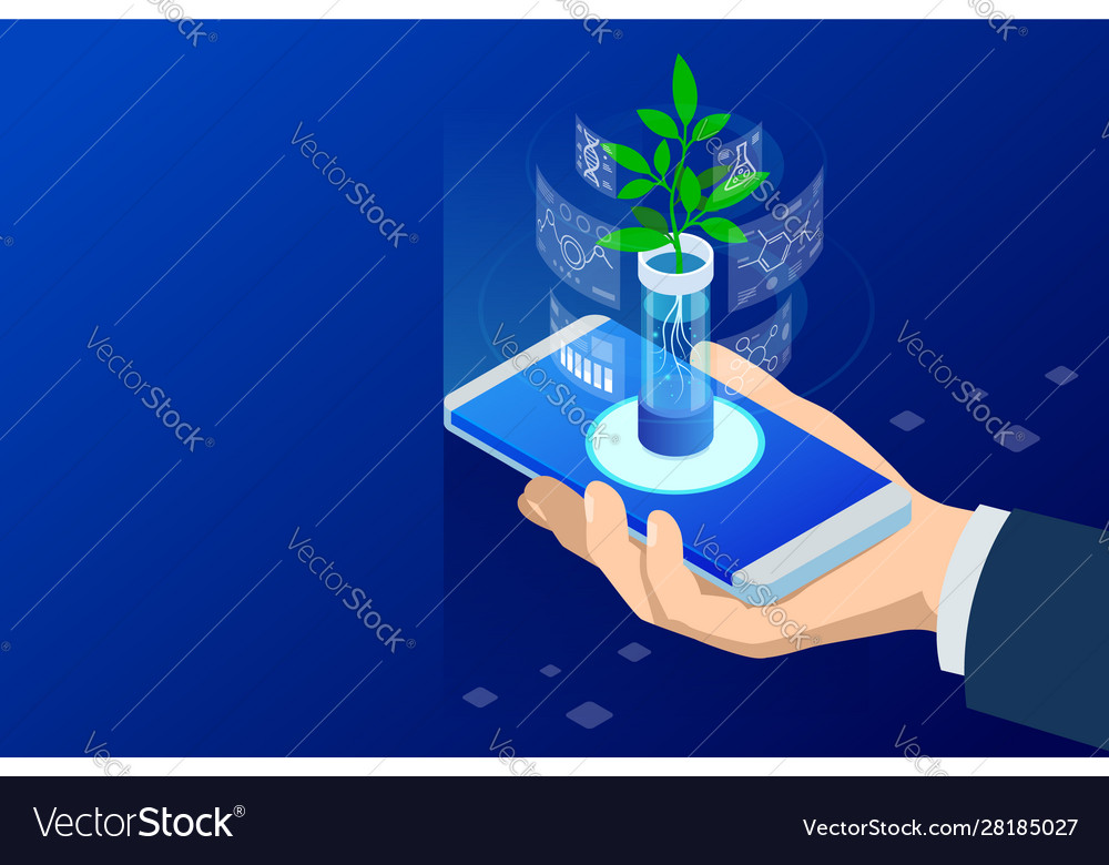 Isometric Concept Laboratory Exploring New Vector Image