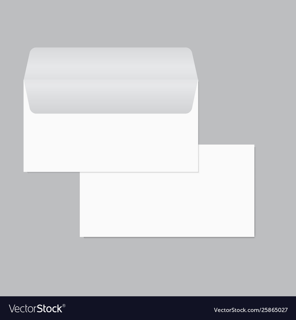 Opened and closed envelope mock up vector image Opened and closed envelope mock up